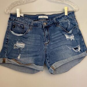 ⭐️kanCan Los Angeles Mid-rise Distressed Denim shorts size 30
